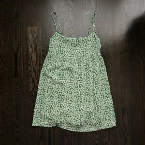 Garage Green and White Floral Romper